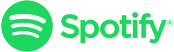 Logotyp för Spotify som länkar till vår musik på Spotify